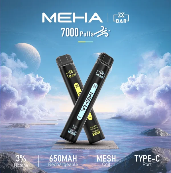 443a041ec20ac873464e45ded4706308.webp MEHA XBAR 魅嗨小黑條7000口拋棄式電子煙 長效容量設計 個性條形外觀 日常攜帶使用推薦 台灣現貨