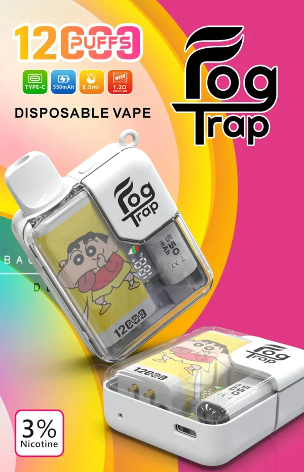 4bf9ecb11a310f2e86089c5b10faa3fe.webp 【滿10贈1】Fog Trap 限量聯名蠟筆小新×LABUBU 12000口拋棄式電子煙 動漫潮流限定設計 大容量一次性電子煙 收藏款推薦 台灣現貨