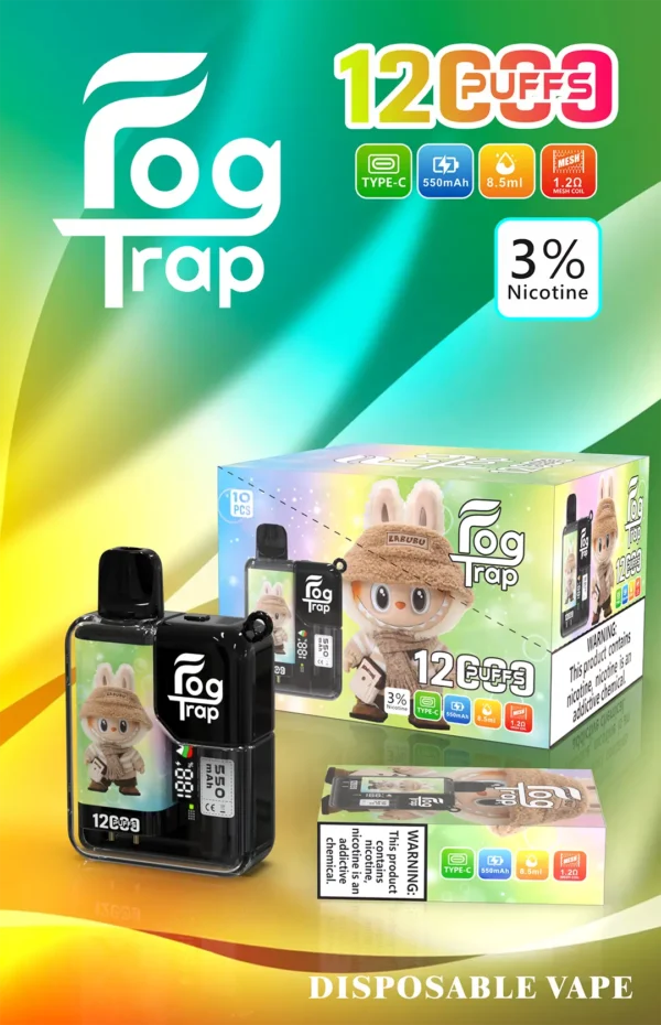 5ae5409114ee10450df38961180696da.webp 【滿10贈1】Fog Trap 限量聯名蠟筆小新×LABUBU 12000口拋棄式電子煙 動漫潮流限定設計 大容量一次性電子煙 收藏款推薦 台灣現貨
