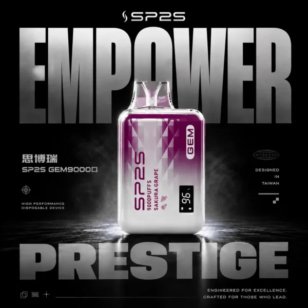 ChatGPT-Image-2026年6月18日-上午12_43_59.webp SP2S 思博瑞 GEM 9000口拋棄式電子煙 長效容量設計 一次性電子煙方便使用 日常攜帶推薦 台灣現貨