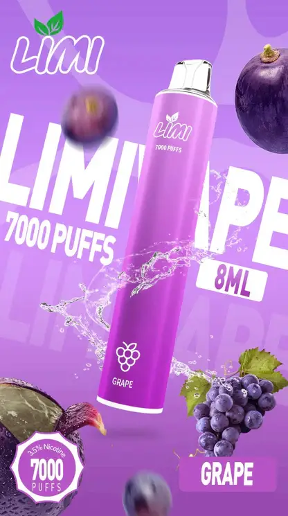 LIMI拋棄式一次性7000口-3.webp LIMI 7000口拋棄式電子煙 長效容量設計 一次性電子煙方便使用 日常攜帶體驗推薦 台灣現貨