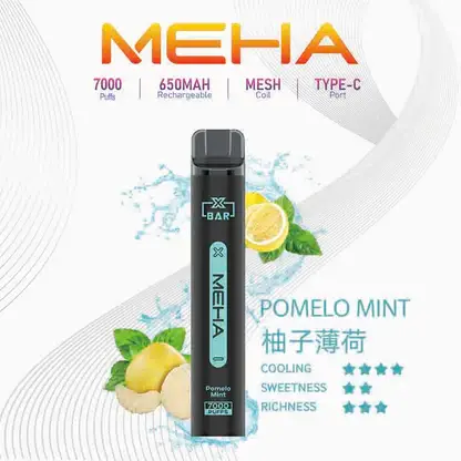MEHA-XBAR-拋棄式-7000口小黑條-9.webp MEHA XBAR 魅嗨小黑條7000口拋棄式電子煙 長效容量設計 個性條形外觀 日常攜帶使用推薦 台灣現貨