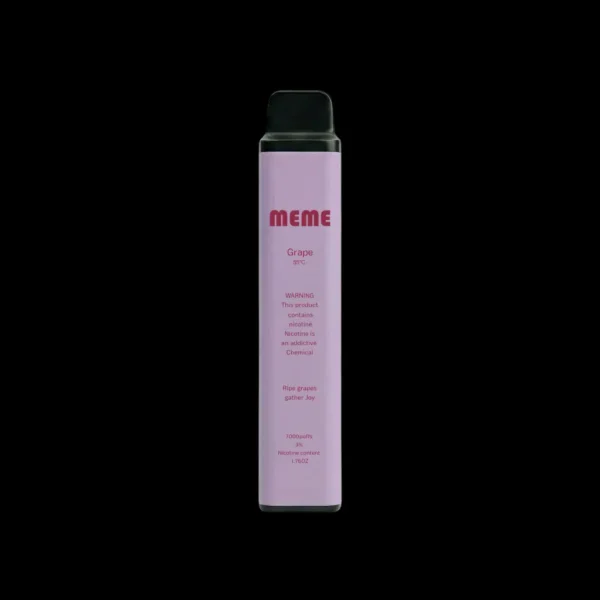 MEME-Grape.webp MEME 拋棄式電子煙 7000口長效容量設計 便攜輕巧機身 外出使用方便 日常口感體驗推薦 台灣現貨
