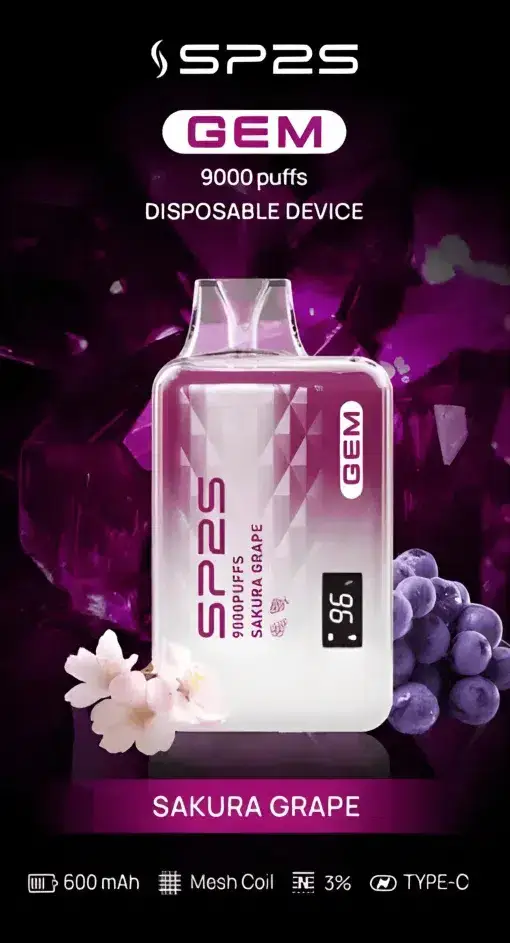SP2S 思博瑞 GEM 9000口拋棄式電子煙 長效容量設計 一次性電子煙方便使用 日常攜帶推薦 台灣現貨