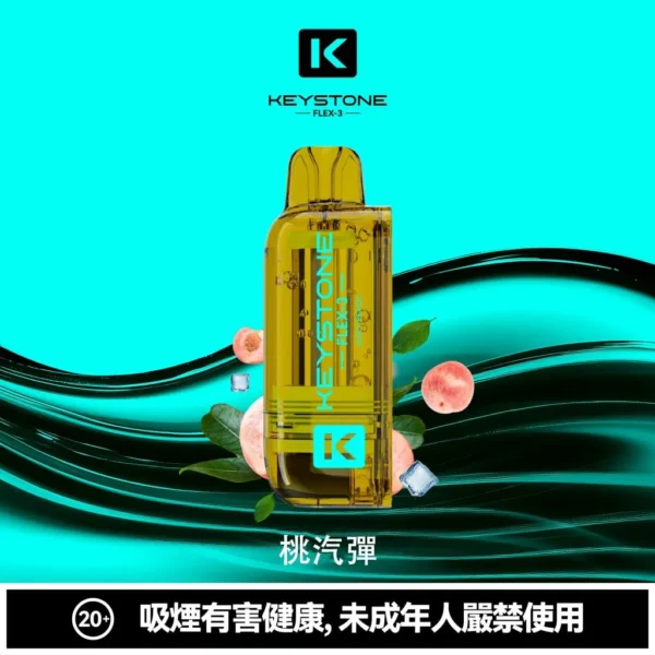 【買一盒煙彈送主機】KEYSTONE FLEX-3 鑰石 25000口拋棄式電子煙 便攜輕巧機身  外出使用推薦 台灣現貨