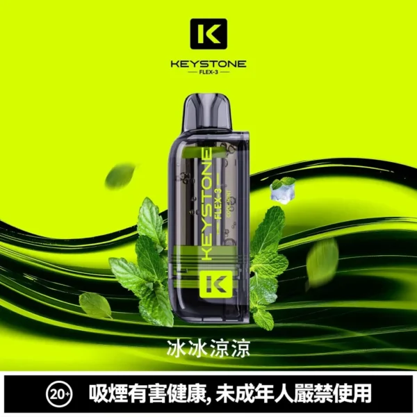 【買一盒煙彈送主機】KEYSTONE FLEX-3 鑰石 25000口拋棄式電子煙 便攜輕巧機身  外出使用推薦 台灣現貨