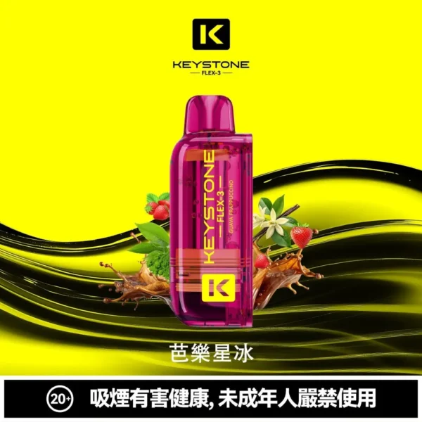 【買一盒煙彈送主機】KEYSTONE FLEX-3 鑰石 25000口拋棄式電子煙 便攜輕巧機身  外出使用推薦 台灣現貨