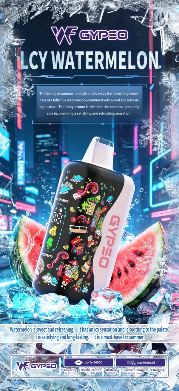GYPSO滿天星30000口抛棄式電子煙-8 GYPSO 滿天星 30000口拋棄式電子煙 便攜輕巧機身 雙模式雙功率 外出使用推薦 台灣現貨