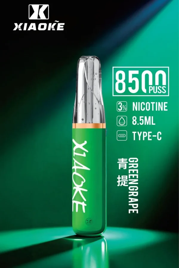 XIAOKE 梟客 8500口拋棄式電子煙 便攜輕巧機身 3%尼古丁鹽 外出使用推薦 台灣現貨